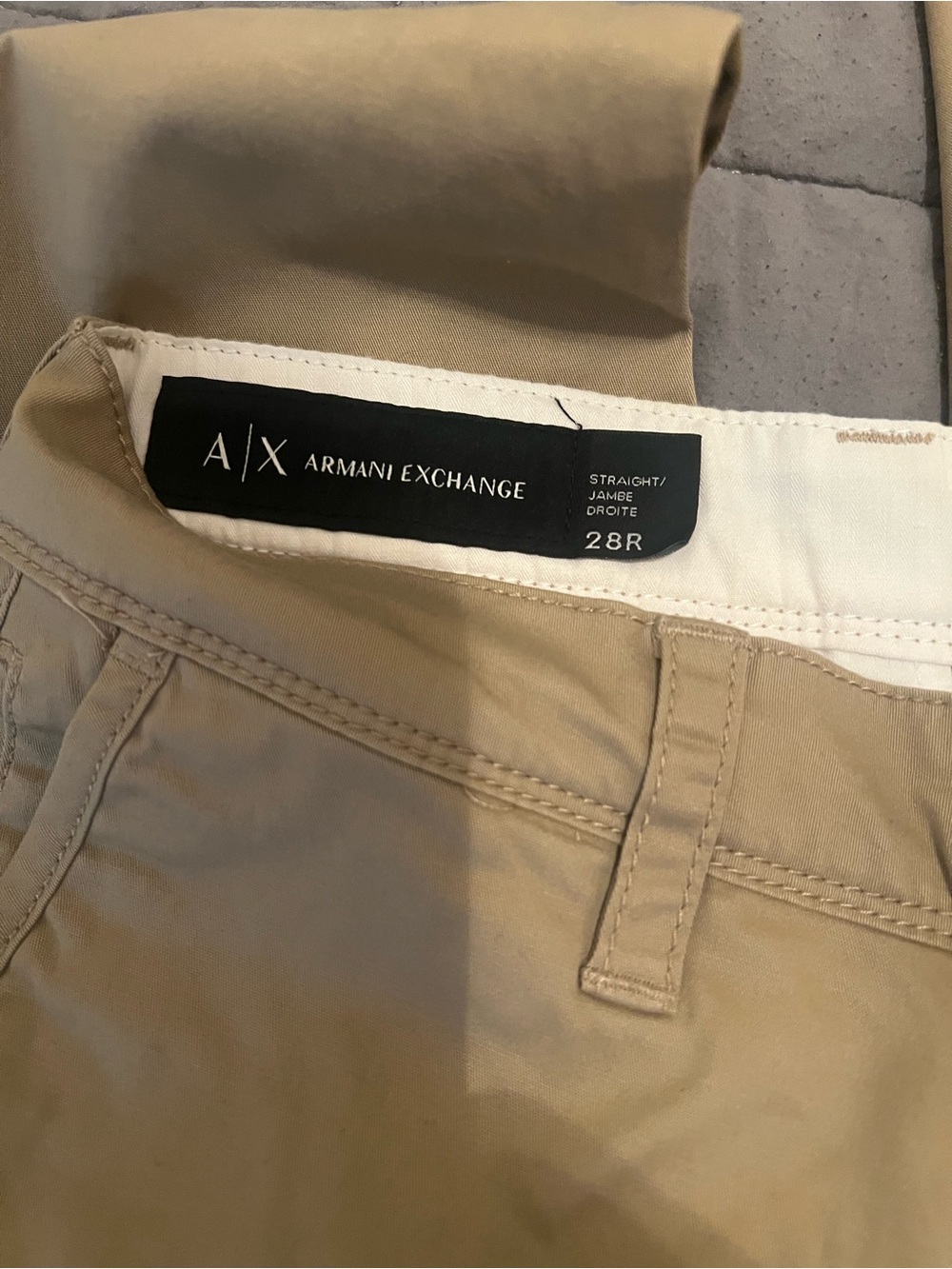 Armani Exchange Men's Chino Pants in Khaki Tan